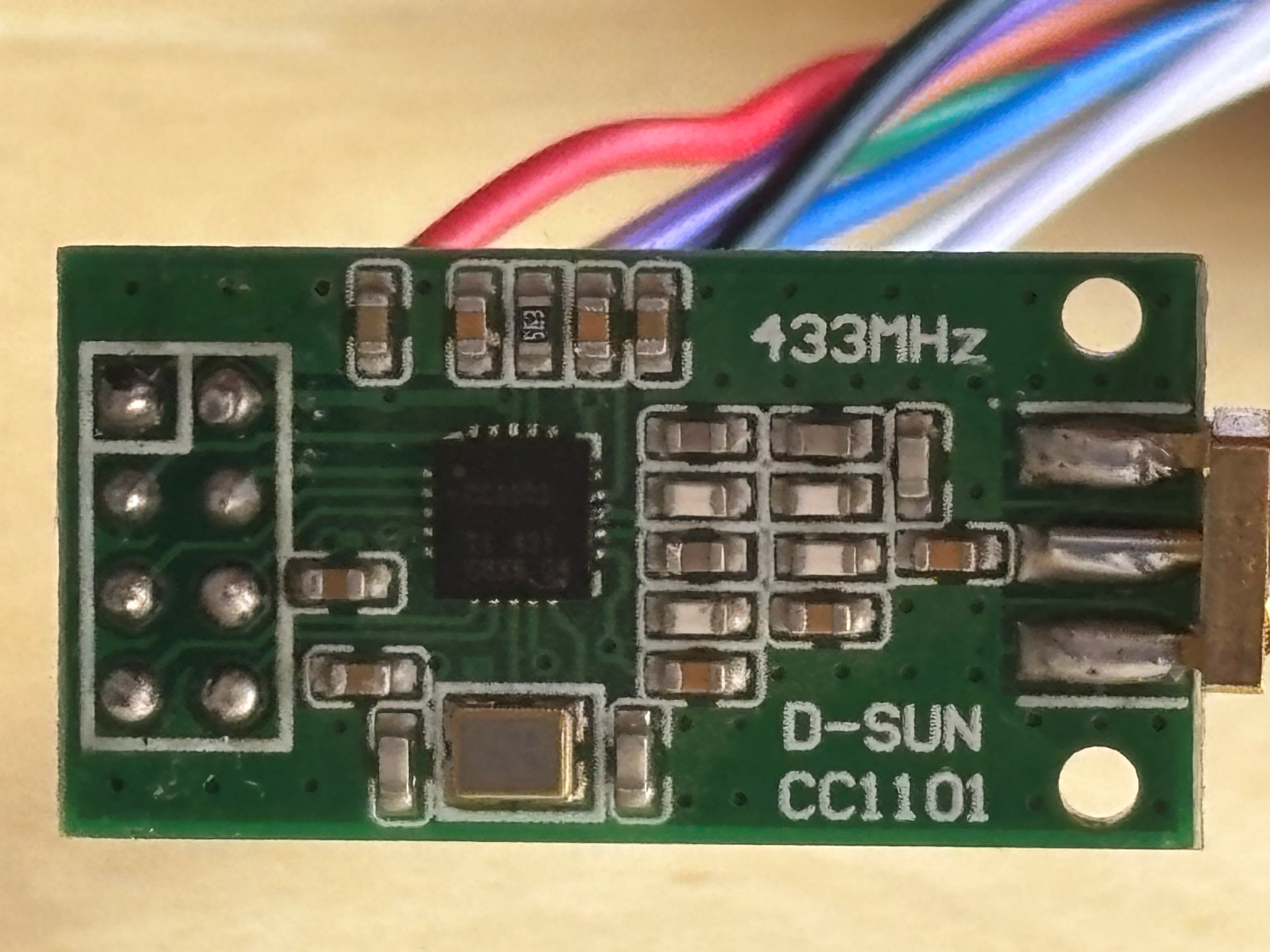 CC1101 RF module close up